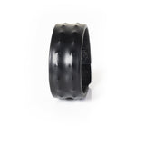The Wide Pinned Black Leather Cuff
