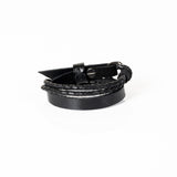 The Braided Double Wrap Black Leather Bracelet