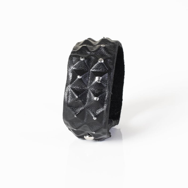 The Spiked Black Leather Cuff