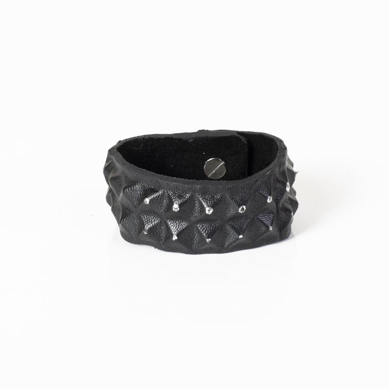 The Spiked Black Leather Cuff