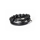 The Gargoyles Beaded Black Bracelet Set