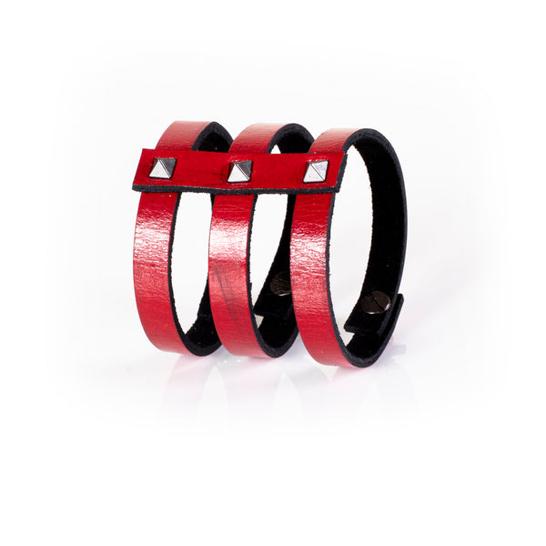 The Red Valentine Parallel Leather Cuff