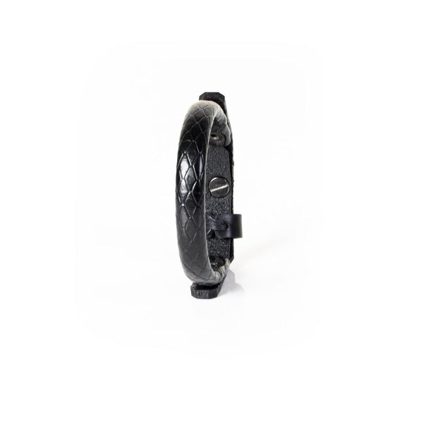 The Slim Braided Black Leather Bracelet