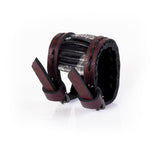 The Embossed Burgundy Leather Cuff