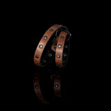 The Leather Double Wrap Bracelet With Studs