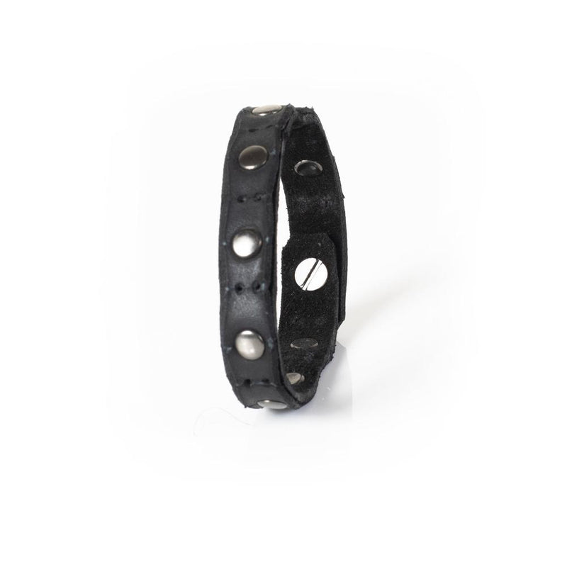 The Minimalist Black Leather Bracelet With Snaps