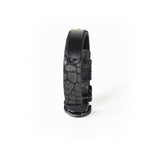 The Embossed Black Leather Bracelet