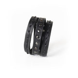 The Studded Black Leather Wrap