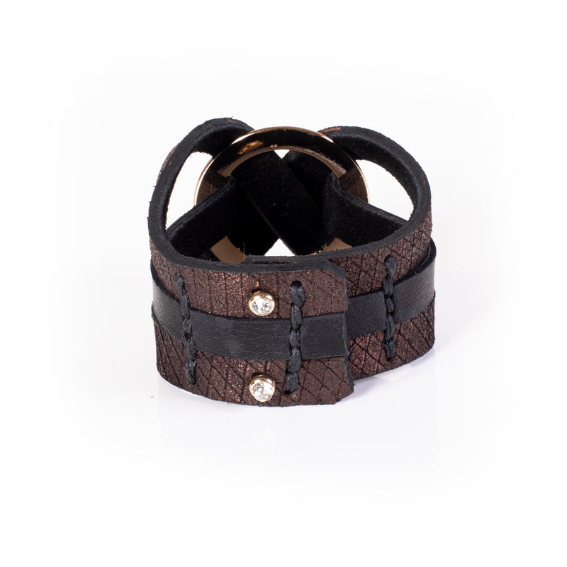 The Circular Brown Leather Bracelet