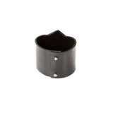 The Hexagon Black Leather Cuff